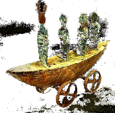 boat metal sculpture