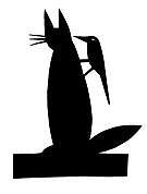 catbird - papercut by larry